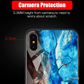 Luxury Artistic Marble Glass Case for iPhone X