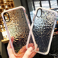 Luxury Geometric Diamond Transparent  Case for iPhone X