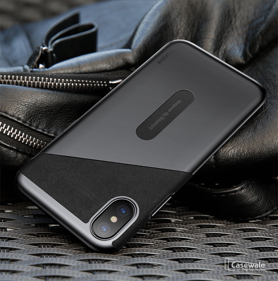 Apple iPhone X Card Slot Pocket PU Leather Case