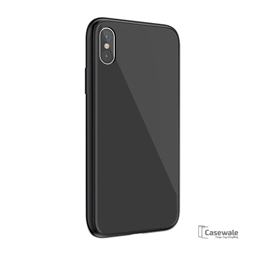 Apple Luxury Crome Series 9H Glass Case for iPhone X