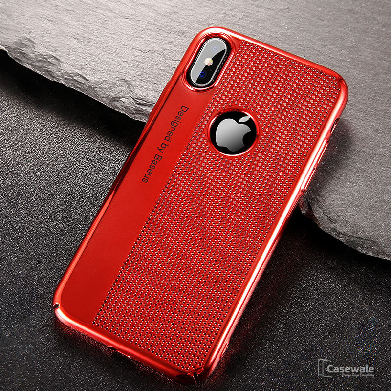Luxury Plating Ultra Thin Hollow PC Case for Apple iPhone X