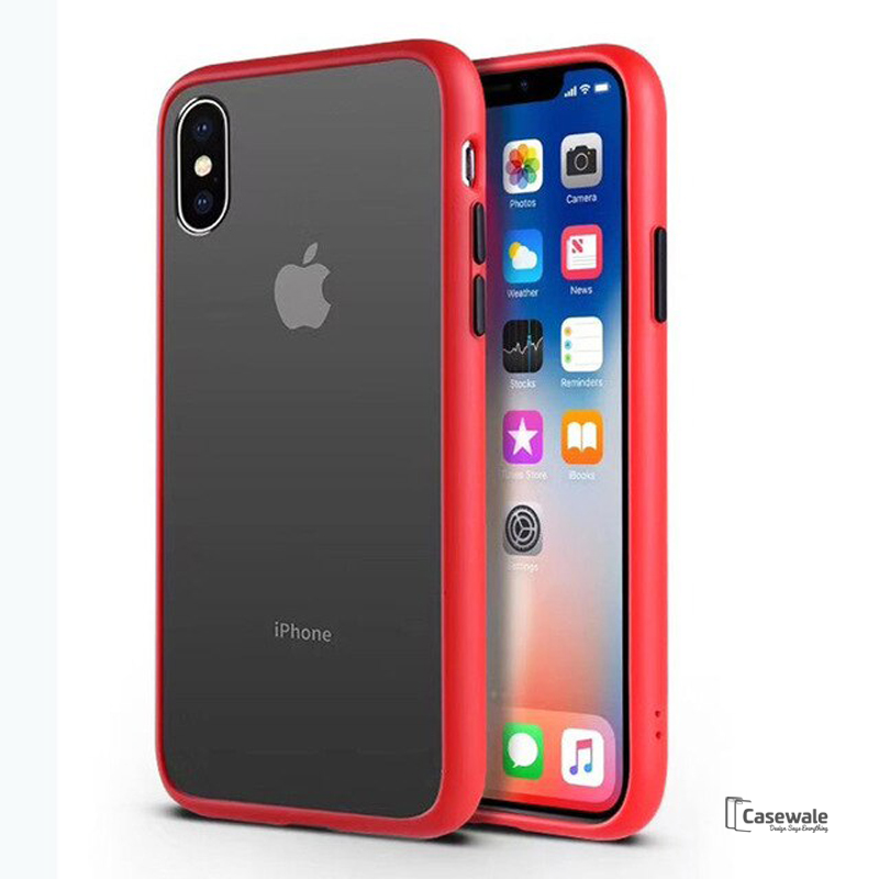 Anti-knock Armor Transparent Matte Hard Case for iPhone X, XS, XR or XS Max
