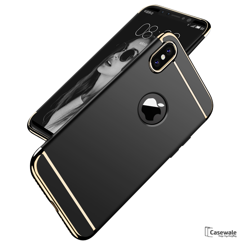 Luxury Electroplating 3 in 1 Case for iPhone X