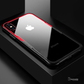 Luxury Black & Red Transparent Glass Case For iPhone X [Best Selling Case]