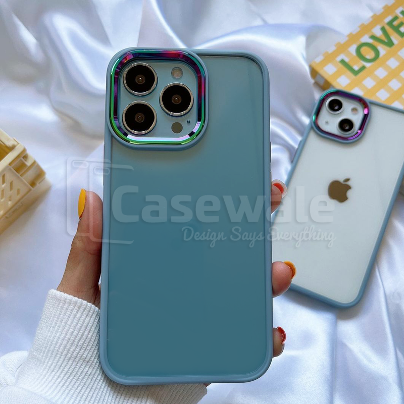 iPhone 14 Series Gradient Metal Camera Ring Protection Case