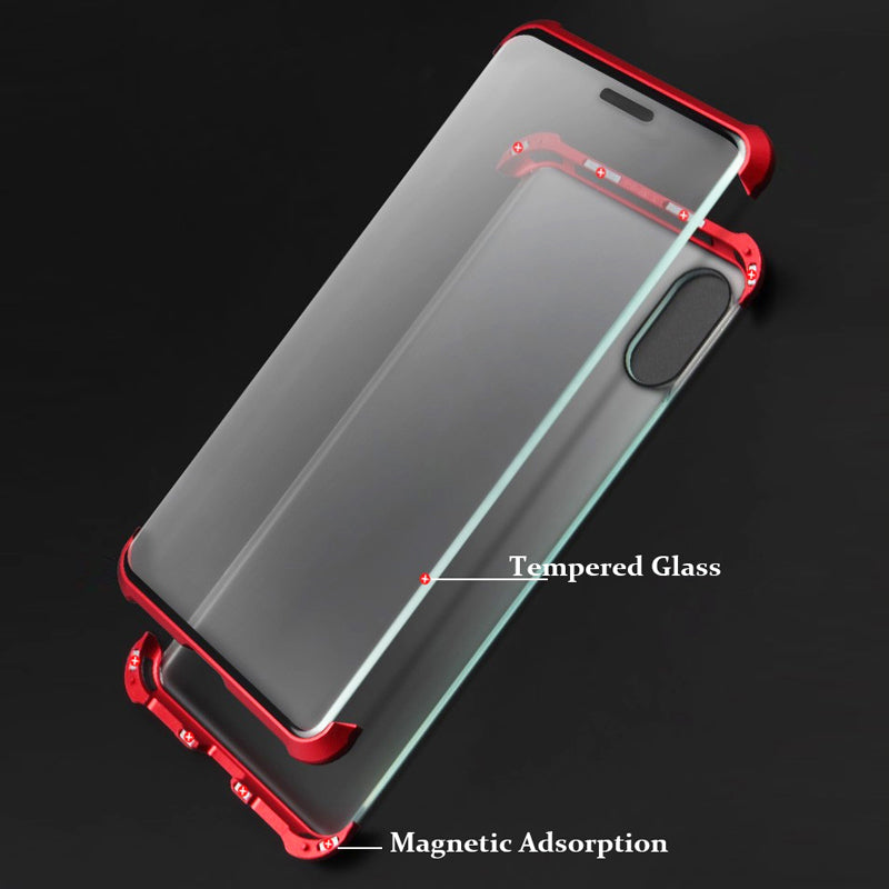 Frameless Magnetic Double Sided Glass Case for iPhone