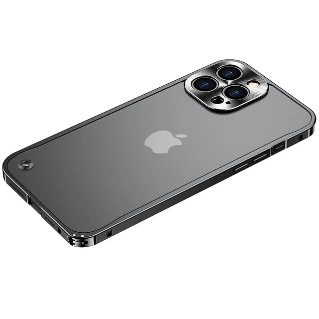 iPhone 13 Series Frosted Metal Lock Frame Camera Protection Case