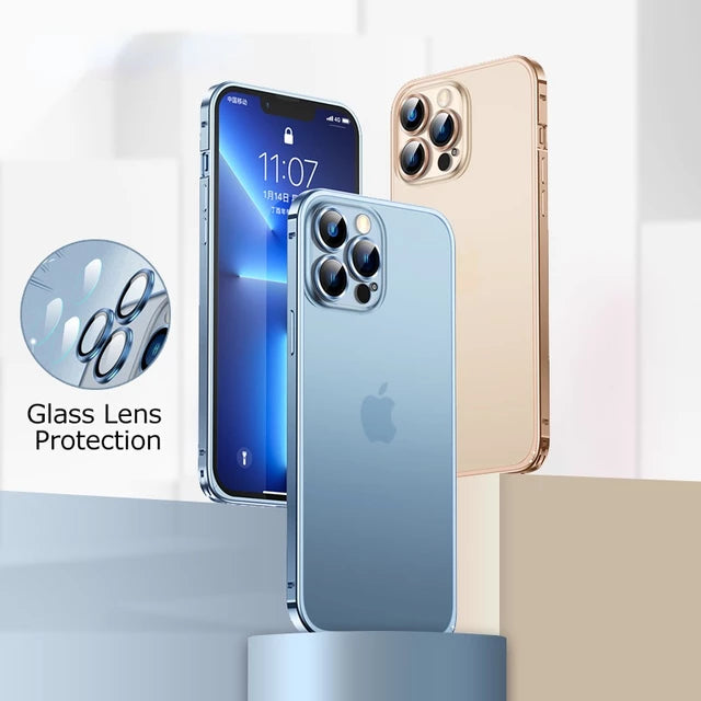 iPhone 11 Series Metal Lock Bumper Case with Lens Ring Protection