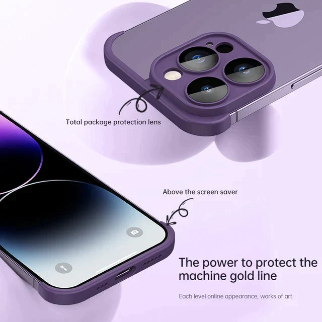 iPhone 11 Series Frameless Bumper with Glass Lens Protector Case