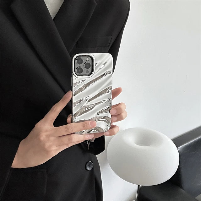 iPhone 13/14 Series Luxury Fashion Wave Plating Case