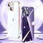 iPhone 13 Series Electroplating Square Frame Case with Lens Protection