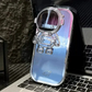 iPhone 12 Series Astronaut Lens Bracket Electroplated Phone Case