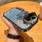 iPhone 12 Series Glittery Astronaut Lens Bracket Electroplated Case