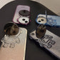 iPhone 14 Series Glittery Astronaut Lens Bracket Electroplated Case