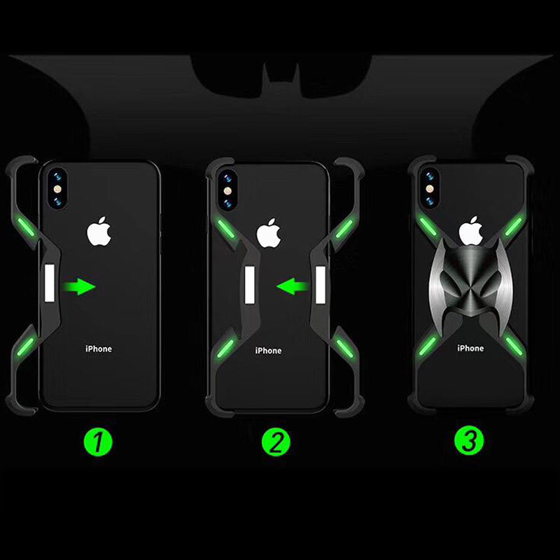 2nd Generation Batman Metal Bumper Shockproof Case for iPhone X Series